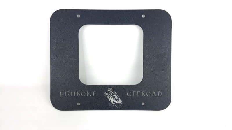 Fishbone Offroad — Fishbone Offroad 97-06 Jeep Wrangler TJ Tailgate Plate - Black Textured Powdercoat Aluminum - view 2