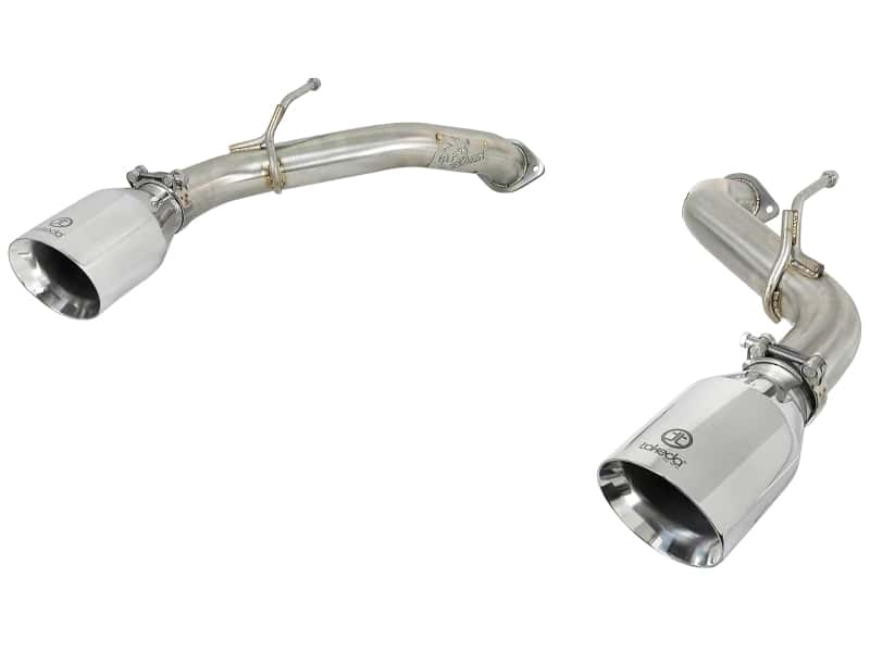aFe — aFe POWER Takeda 2.5in 304 SS Axle-Back Exhaust w/ Polished Tips 17-19 Infiniti Q60 V6-3.0L (tt)
Axle-Back Exhaust - view 1