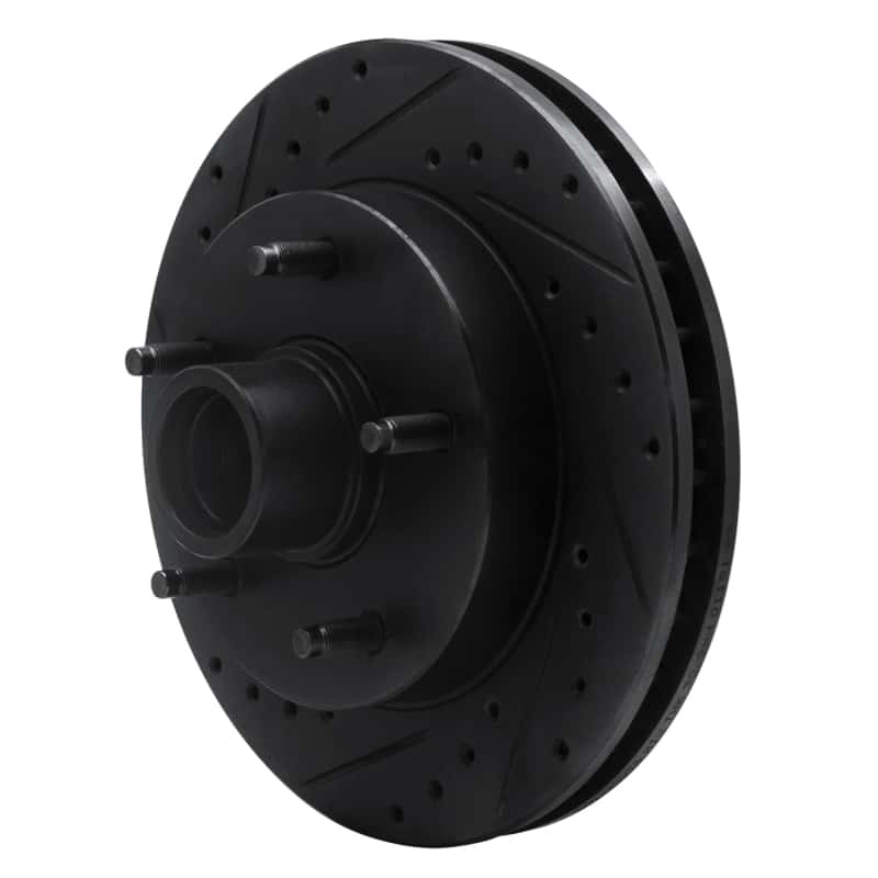 R1 Concepts — R1 94-99 Dodge Ram 1500 Pickup Front Left Drilled & Slotted Black Brake Rotor
R1 Brake Rotor Drill - view 2