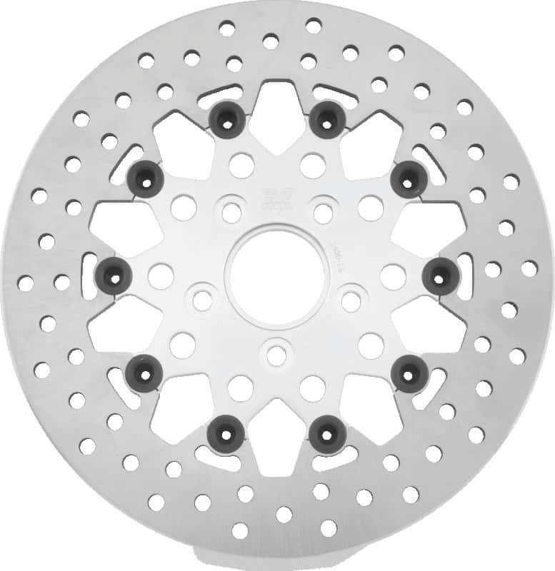 TwinPower — Twin Power 84-17 Big Twin Exc 08-17 FLH FLT Rear 11.5 Floating Rotor Silver Mesh - view 1