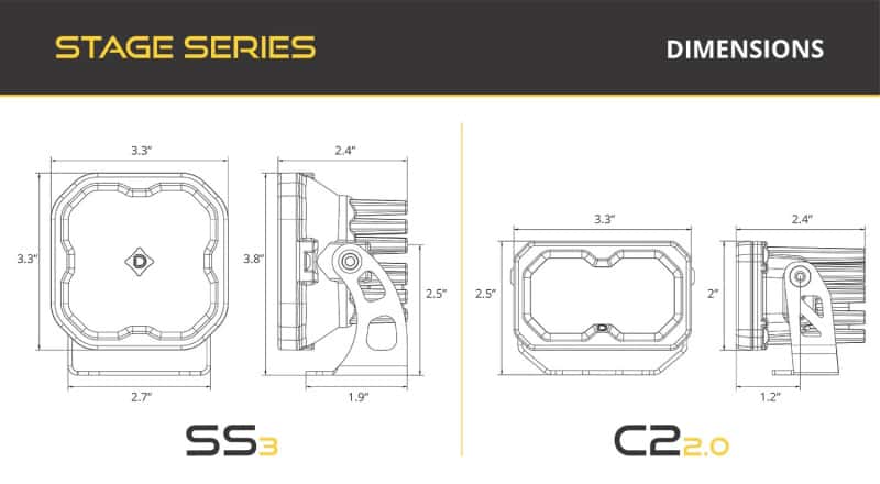 Diode Dynamics — Diode Dynamics 15-21 Subaru WRX/STi Pro Stage Series 2in LED Ditch Light Kit - Yellow Combo - view 11