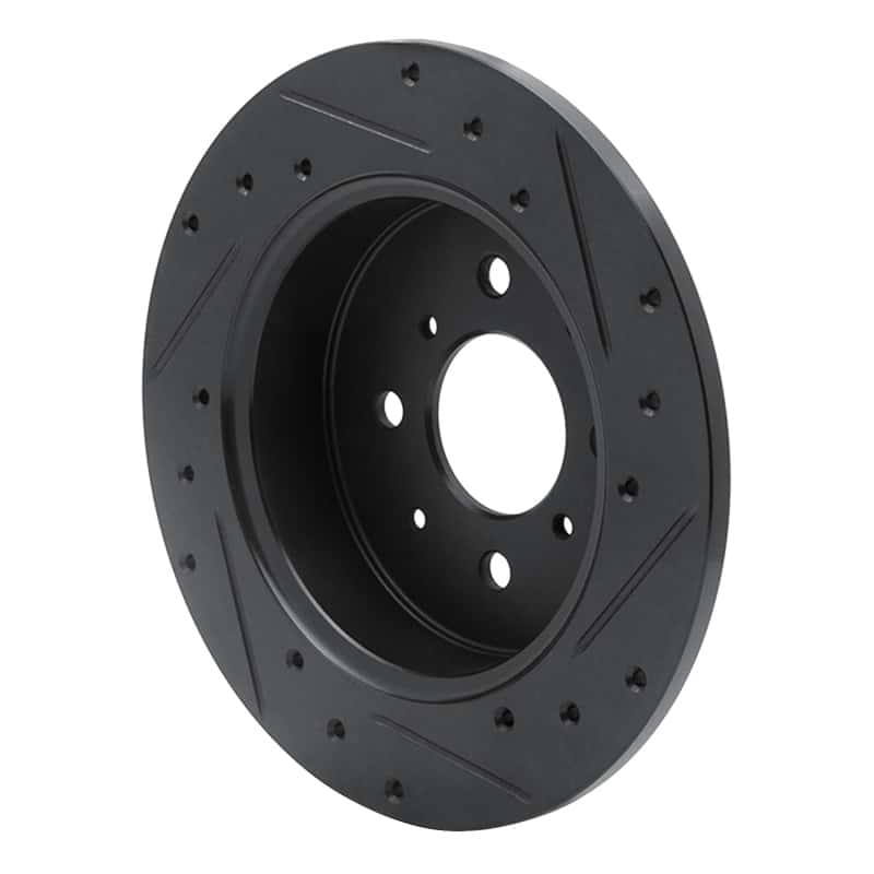 R1 Concepts — R1 01-05 Acura EL Rear Left Drilled & Slotted Black Brake Rotor
R1 Brake Rotor Drill - view 4