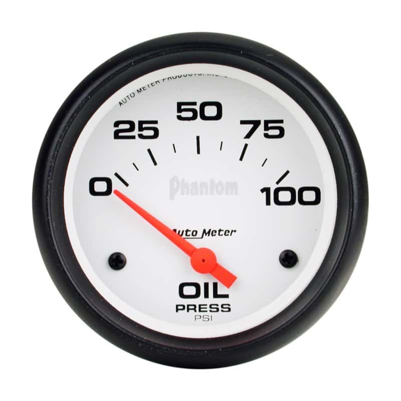 AutoMeter — Autometer Phantom 66.7mm 0-100 PSI SSE Oil Pressure Gauge
2-5/8" OIL PRESS, 0- - view 1