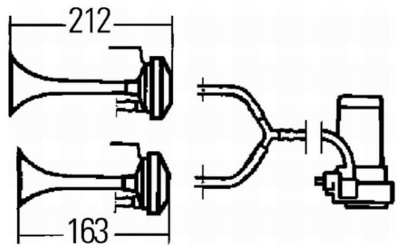 Hella — Hella Horn Kit Air 2-Trumpet 24V - view 3