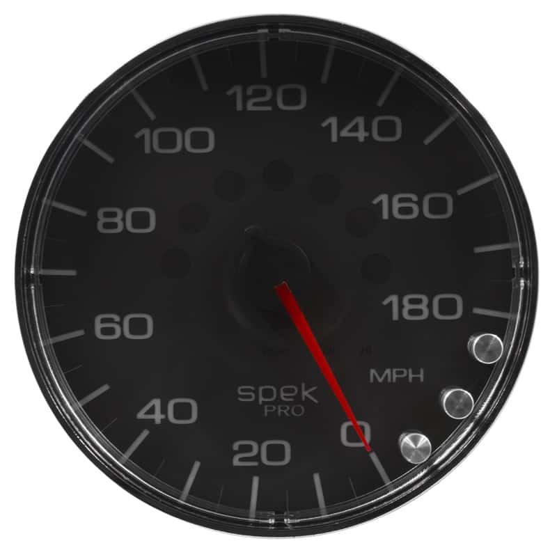 AutoMeter — Autometer Spek-Pro Gauge Speedometer 5in 180 Mph Elec. Programmable Black/Chrome
GA 5" SPEEDO BFC SPK - view 4