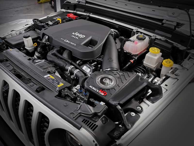 aFe — aFe 20-21 Jeep Wrangler (JL) V6-3.0L (td) Momentum HD Cold Air Intake System w/ Pro Dry S Media
Momentum HD Intake - view 8