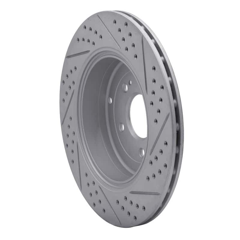 R1 Concepts — R1 10-16 Hyundai Genesis Coupe Rear Left Drilled & Slotted Geo-Carbon Rotor - view 4
