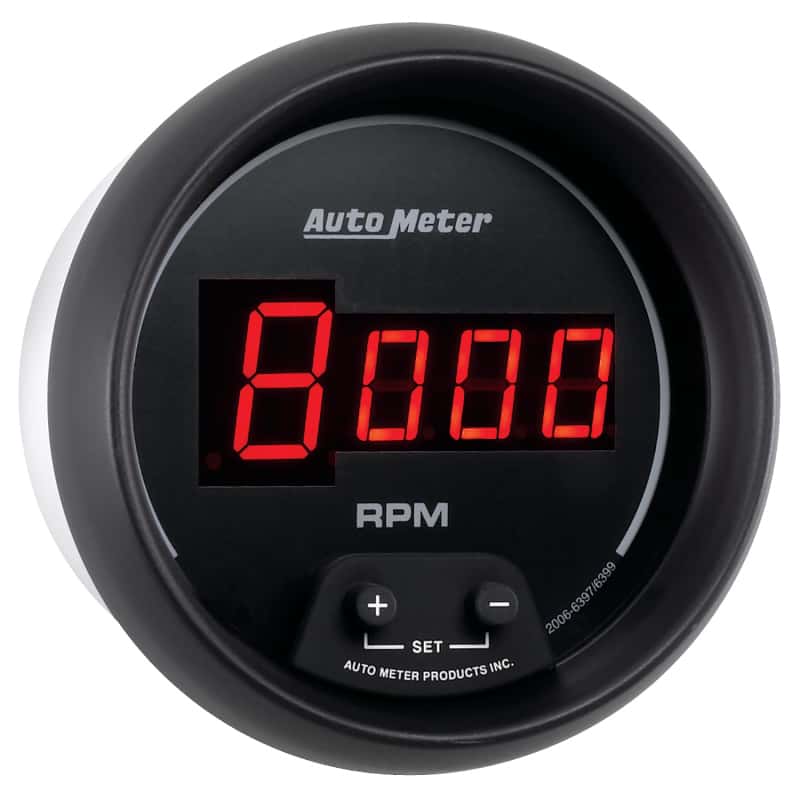 AutoMeter — AutoMeter Gauge Tach 3-3/8in. 10K RPM In-Dash Digital Black Dial W/ Red Led
3-3/8" TACH, 10,000 - view 4