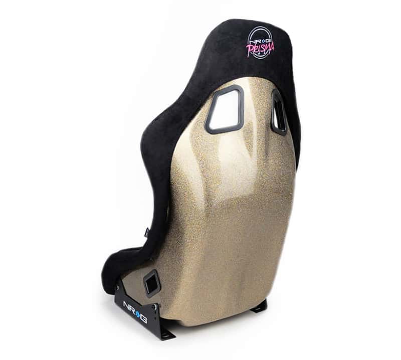 NRG — NRG FRP Bucket Seat ULTRA Edition - Medium (Black Alcantara/Gold Glitter Back) - view 6