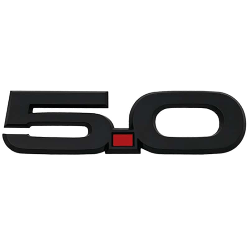 Ford Racing — Ford Racing 15-17 Ford Mustang 5.0L Fender Emblem Black - view 1