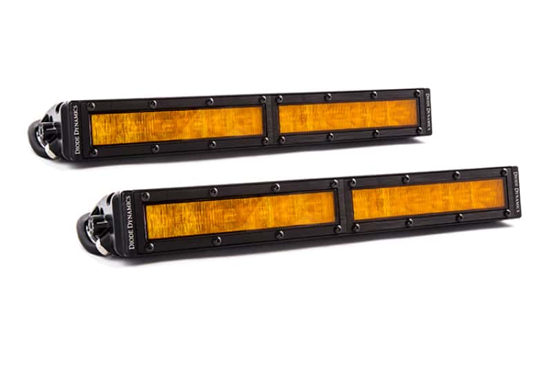 Diode Dynamics — Diode Dynamics 12 In LED Light Bar Single Row Straight - Amber Wide (Pair) Stage Series - view 1
