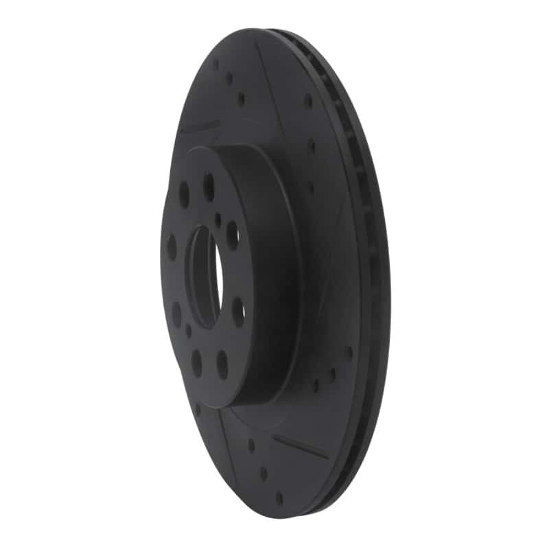 R1 Concepts — R1 00-05 Toyota MR2 Spyder Rear Right Drilled & Slotted Black Brake Rotor
R1 Brake Rotor Drill - view 2