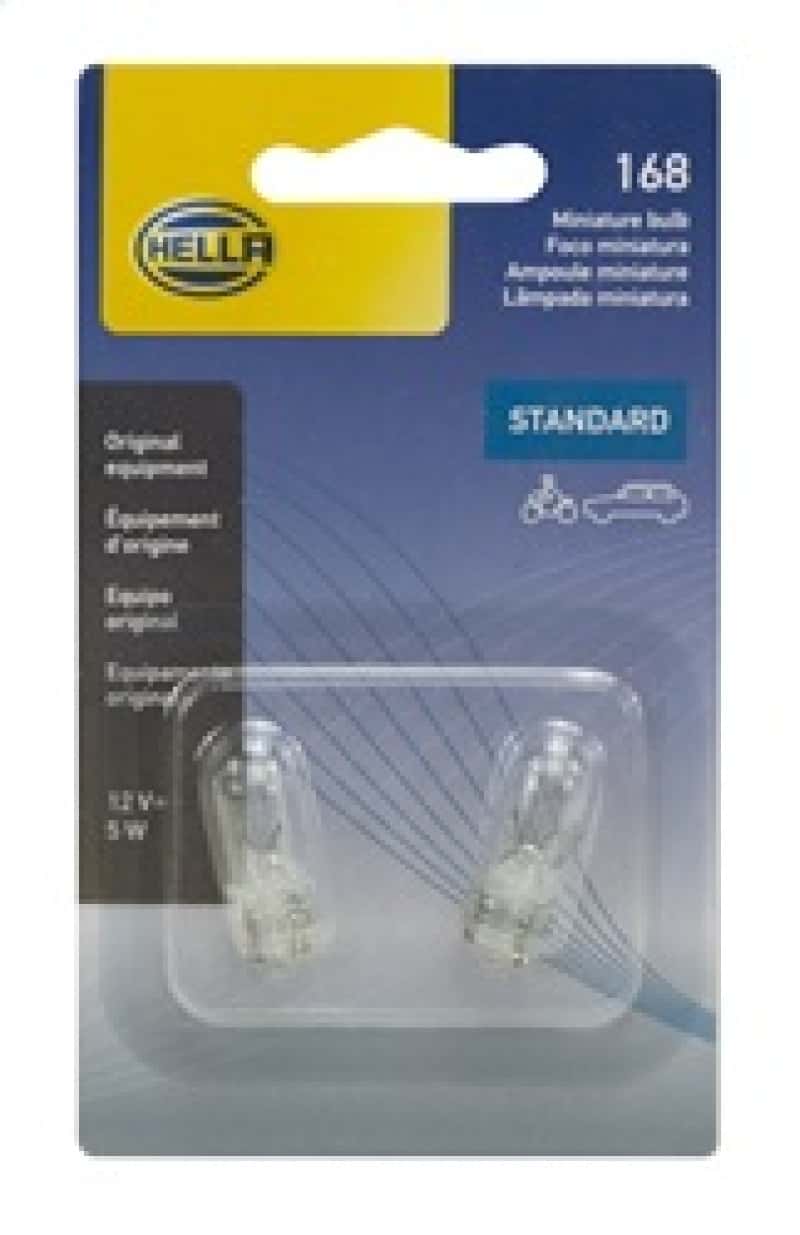 Hella — Hella Bulb 168 12V 5W 3Cp W21X95D T325 (2)
168TB Incan Bulb - view 7