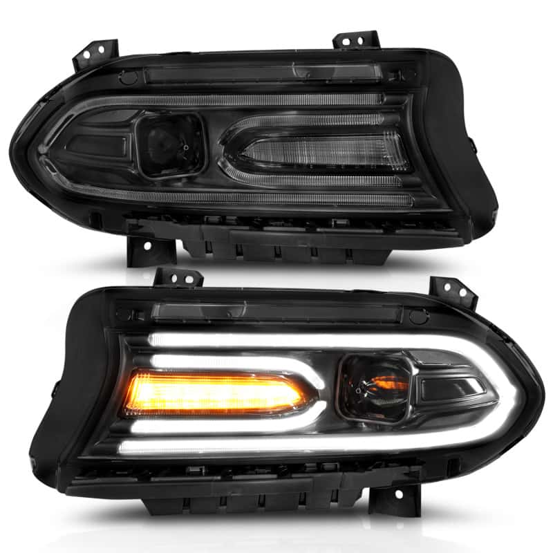 ANZO — ANZO 2015-2018 Dodge Charger Projector Headlights Plank Style Black
Head Light Set
HdLtSet - view 14