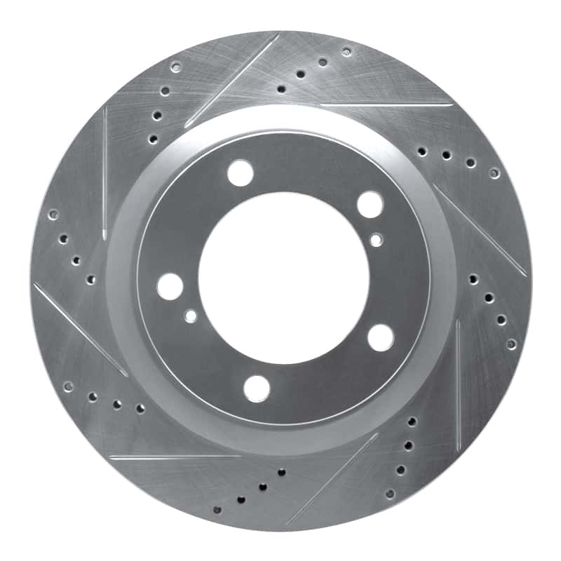 DFC — DFC 07-22 Lexus LX570 Front Left Drilled & Slotted Silver Brake Rotor - view 1