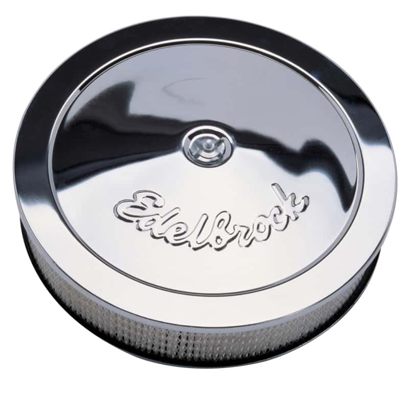 Edelbrock — Edelbrock Air Cleaner Pro-Flo Series Round Steel Top Paper Element 14In Dia X 3 313In Chrome
CHROME/PRO-FLO - view 2