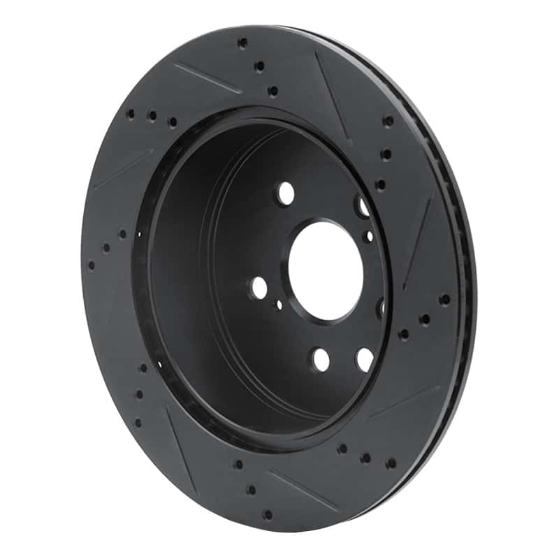 R1 Concepts — R1 06-20 Lexus GS300 Rear Left Drilled & Slotted Black Brake Rotor
R1 Brake Rotor Drill - view 4