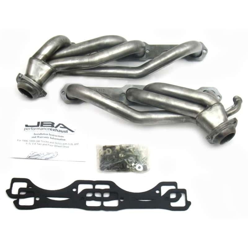 JBA — JBA 96-00 GM Truck 5.0L/5.7L SBC w/o A.I.R. 1-1/2in Primary Raw 409SS Cat4Ward Header
Exhaust Header - view 6