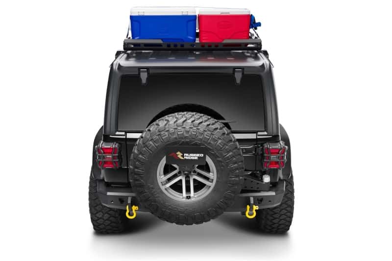Rugged Ridge — Rugged Ridge 18-21 Wrangler JL/Gladiator Roof Rack w/ Basket HT
OFFROAD_EXTERIOR - view 4