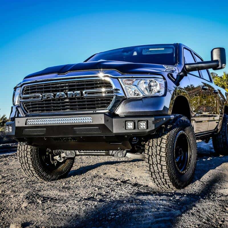 Westin — Westin 2019 Dodge Ram 1500 ( Excludes 1500 Classic & Rebel Models ) Pro-Mod Front Bumper - Text. Blk
Bumper- Front
Bumper-Front - view 4