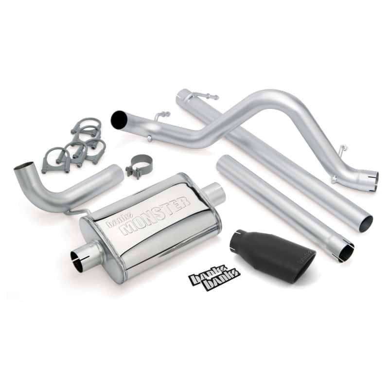 Banks Power — Banks Power 07-11 Jeep 3.8L Wrangler Unlimited - 4dr Monster Exh Sys - SS Single Exh w/ Black Tip
Performance Exhausts
Monster Exhaust - view 3