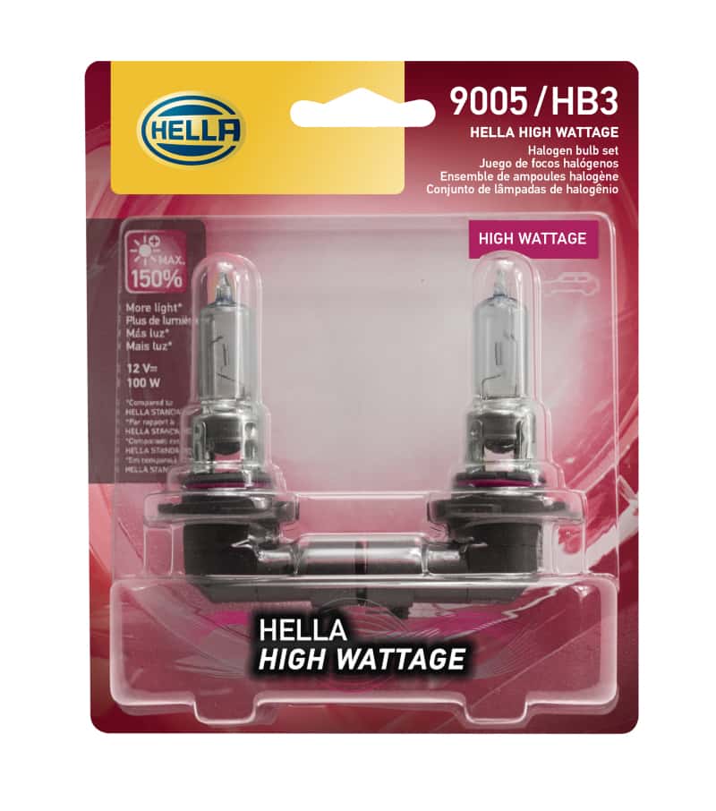 Hella — Hella HB3 9005 12V 100W P2OD T4 High Wattage Bulbs (Pair)
9005 100WTB Hal Bulb - view 4