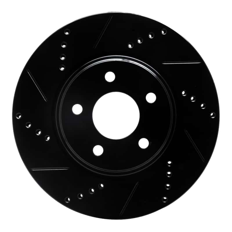 R1 Concepts — R1 04-12 Chevrolet Malibu Front Left Drilled & Slotted Black Brake Rotor
R1 Brake Rotor Drill - view 1