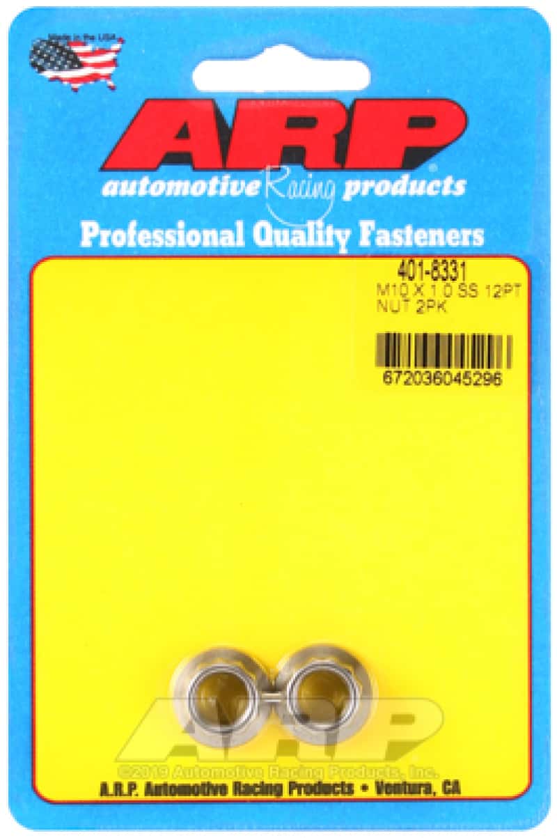 ARP — ARP M10 x 1.0 SS 12pt Nut Kit (2/pkg) - view 2