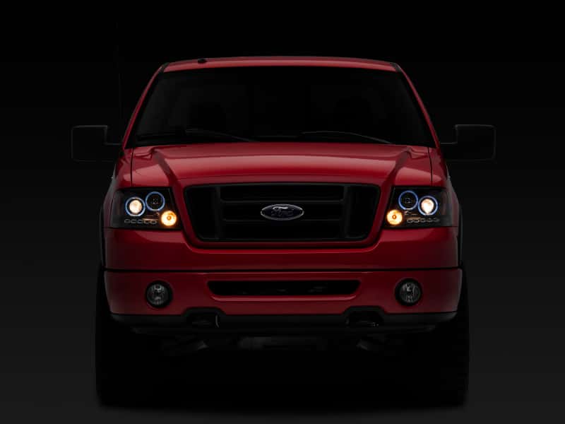 Raxiom — Raxiom 04-08 Ford F-150 Dual LED Halo Projector Headlights- Black Housing (Clear Lens)
Headlights - view 6