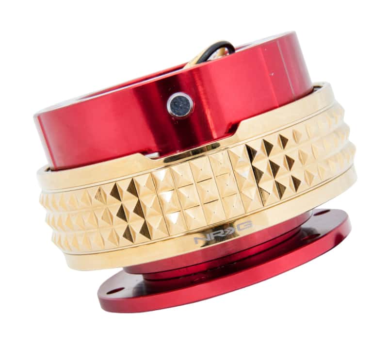 NRG — NRG Quick Release Kit - Pyramid Edition - Red Body / Chrome Gold Pyramid Ring - view 1