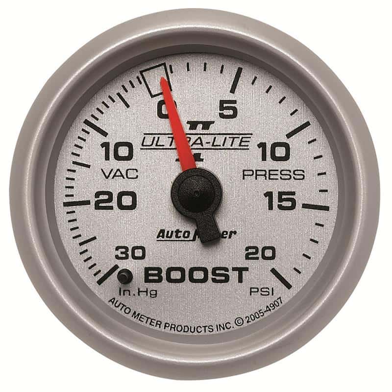 AutoMeter — Autometer Ultra-Lite II 52mm 30 in Hg/20 psi Mechanical Boost/Vacuum Gauge
2-1/16" BOOST-VAC, 3 - view 1