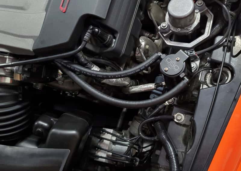 J&L — J&L 14-19 Chevrolet Corvette LT1 6.2L Driver Side Oil Separator 3.0 - Black Anodized
Oil Separator - view 2