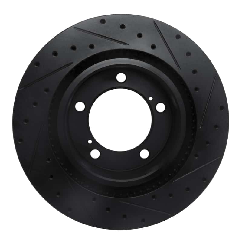 R1 Concepts — R1 08-21 Lexus LX570 Front Left Drilled & Slotted Black Brake Rotor
R1 Brake Rotor Drill - view 5
