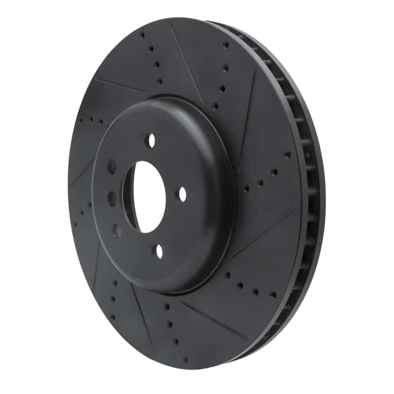 R1 Concepts — R1 09-17 BMW 550I GT Right Front Drilled & Slotted Black Brake Rotor
R1 Brake Rotor Drill - view 2
