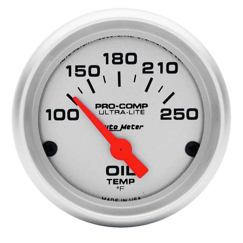 AutoMeter — Autometer Ultra-Lite 52mm 100-250 Deg F Electronic Oil Temperature Gauge
2" OIL TEMP, 100-250 - view 2