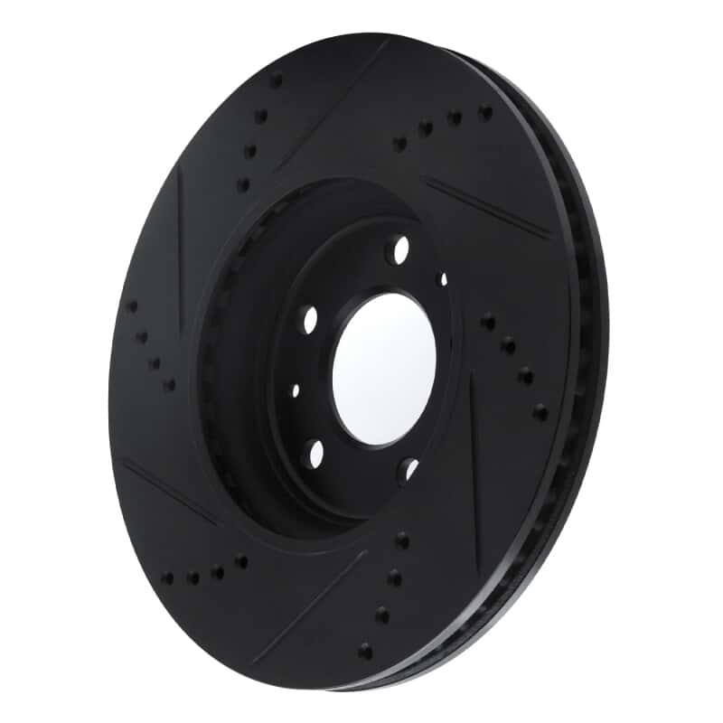 R1 Concepts — R1 06-10 Pontiac Solstice Front Right Drilled & Slotted Black Brake Rotor
R1 Brake Rotor Drill - view 4