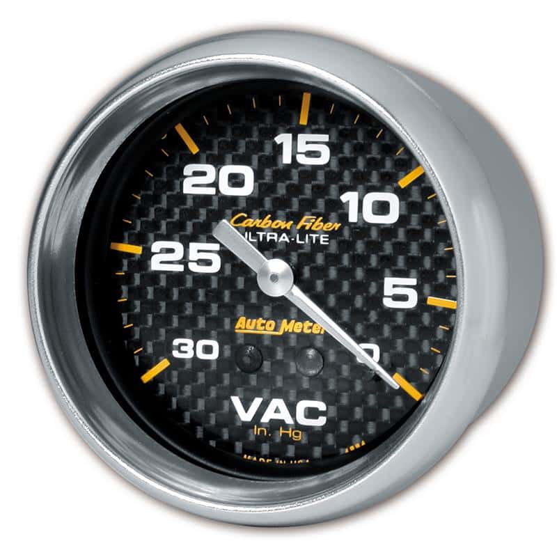 AutoMeter — AutoMeter Gauge Vacuum 2-5/8in. 30Inhg Mechanical Carbon Fiber
GA 2.6" VAC MECH CF - view 2