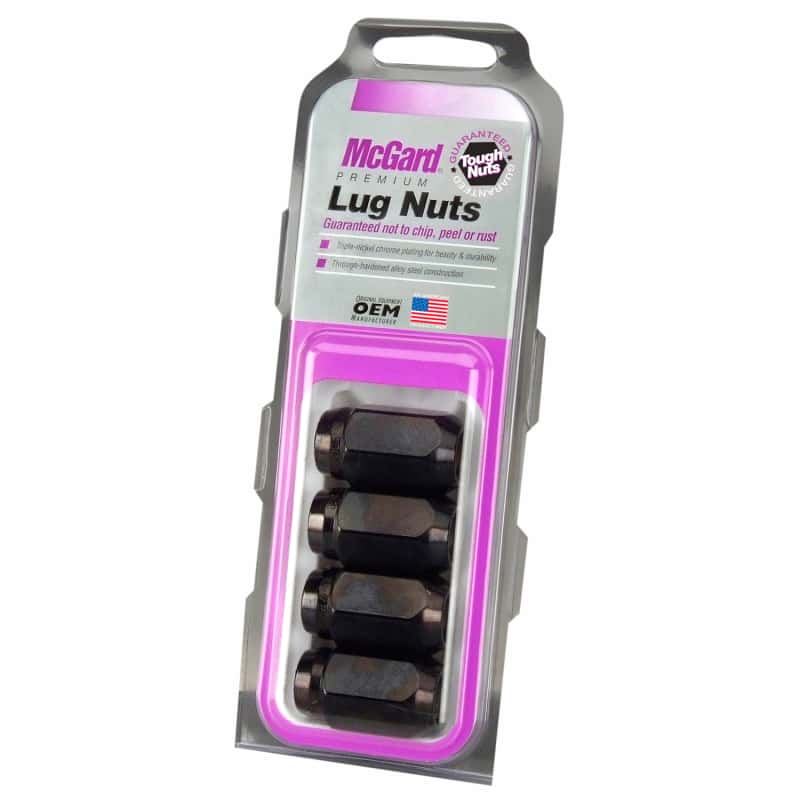 McGard — McGard Hex Lug Nut (Cone Seat) 1/2-20 / 13/16 Hex / 1.5in. Length (4-Pack) - Black - view 3