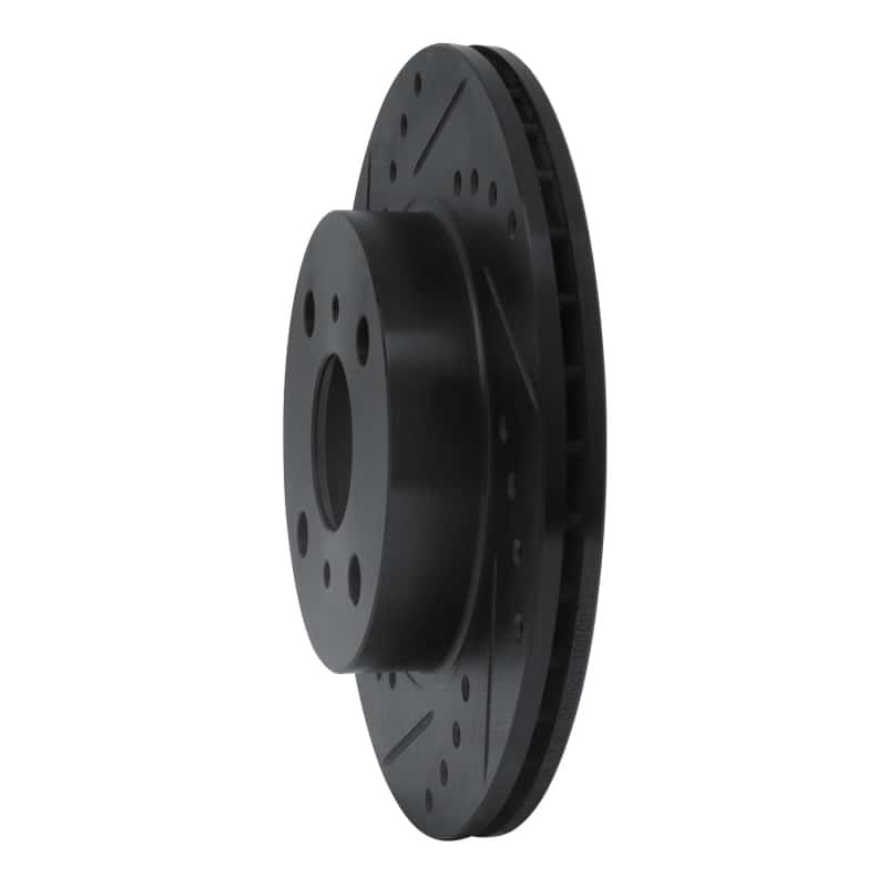 R1 Concepts — R1 85-88 Chevrolet Nova Front Left Drilled & Slotted Black Brake Rotor
R1 Brake Rotor Drill - view 2