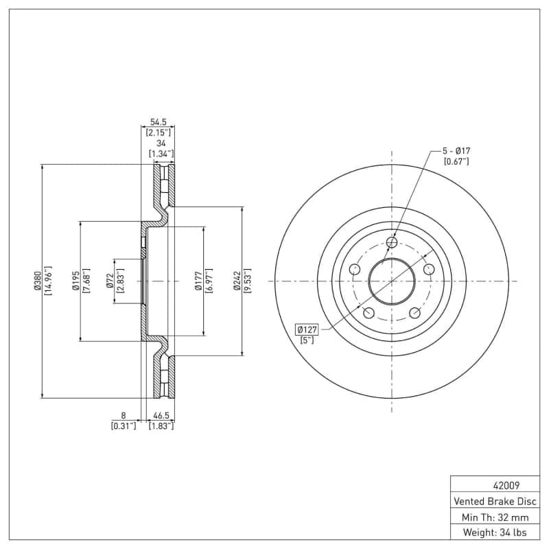 DFC — DFC 12-25 Dodge Durango Front GeoSPEC Coated Rotor
DFC Brake Rotor - view 6