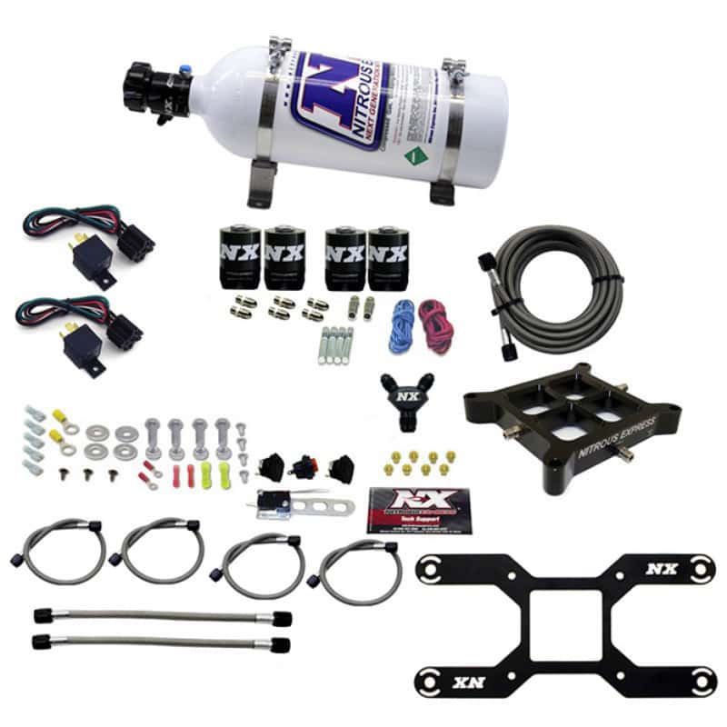Nitrous Express — Nitrous Express 4150 Dual Stage Billet Crossbar Nitrous Kit (50-300 & 100-500HP) w/5lb Bottle
Injection System Kit
N2OSys - view 3