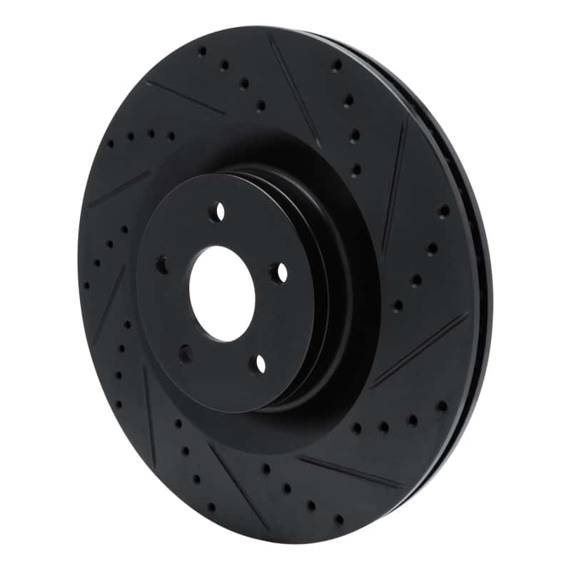 R1 Concepts — R1 16-18 Ford Focus Front Right Drilled & Slotted Black Brake Rotor
R1 Brake Rotor Drill - view 2