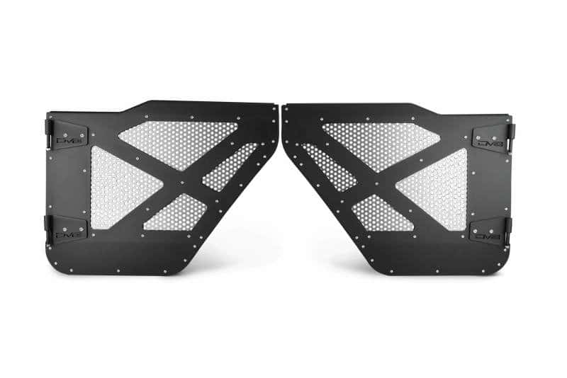 DV8 Offroad — DV8 18-22 Jeep 4 Door JL/JT Aluminum Half Doors with Perforated Mesh Rear
Doors - view 1