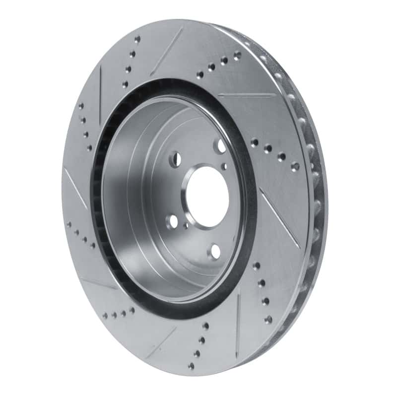 R1 Concepts — R1 15-22 Lexus GS F Right Rear Drilled & Slotted Silver Brake Rotor
R1 Brake Rotor Drill - view 4