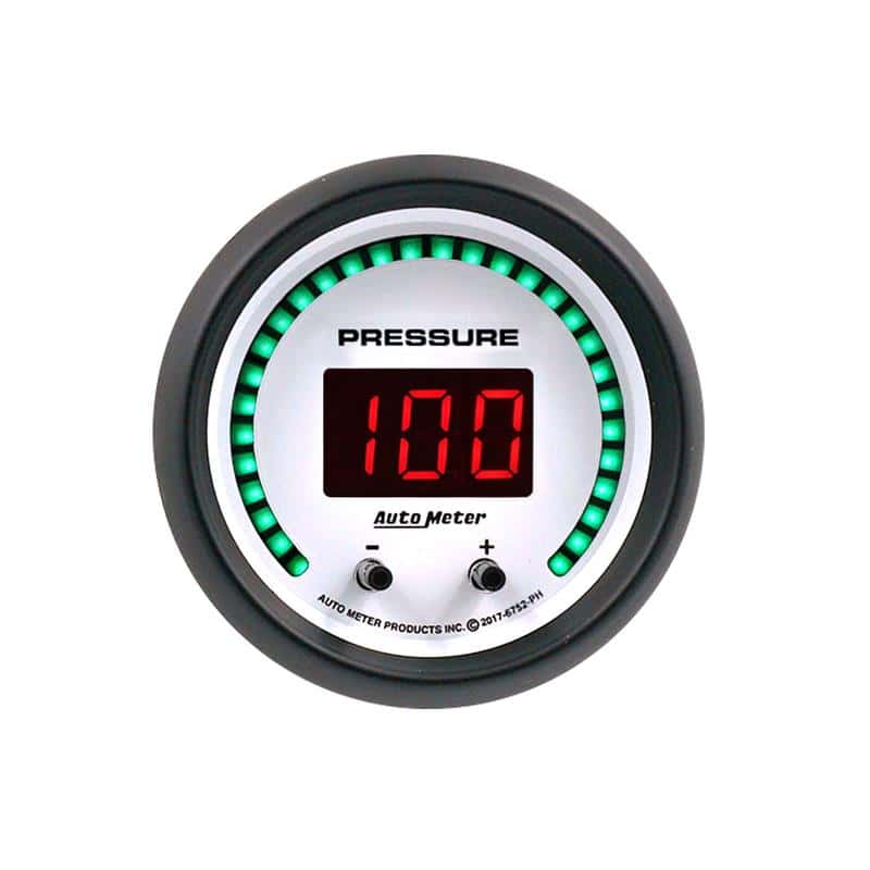 AutoMeter — Autometer 52.4mm White Switchable 0-1600 PSI/0-110 BAR Fluid Pressure Phantom Elite Digital Gauge - view 1