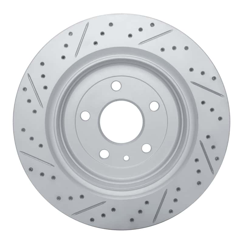 R1 Concepts — R1 14-19 Chevrolet Corvette Rear Right Drilled & Slotted Geo-Carbon Rotor - view 5