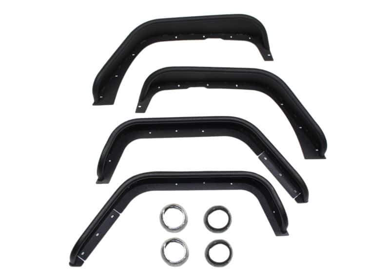 Fishbone Offroad — Fishbone Offroad 07-18 Jeep Wrangler Front/Rear Tube Fenders - Aluminum Blk Txtrd Pwdrcoat(Set Of 4) - view 13