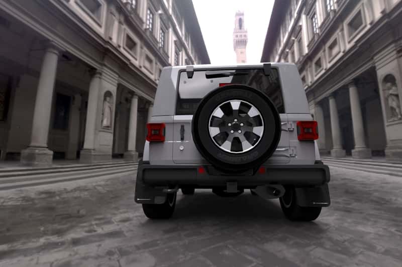 Rally Armor — Rally Armor 18-25 Jeep JL Wrangler Black UR Mud Flap w/White Logo
Mud Flap - view 2