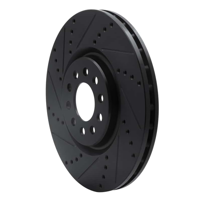 R1 Concepts — R1 14-25 Alfa Romeo Tonale Front Left Drilled & Slotted Black Brake Rotor
R1 Brake Rotor Drill - view 2