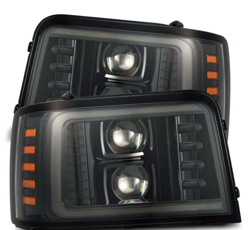 AlphaRex — AlphaRex 92-96 Ford F-Series/Bronco PRO-Series Proj Headlights Alpha-Blk w/Seq. Sig & DRL
Projector Headlights - view 1